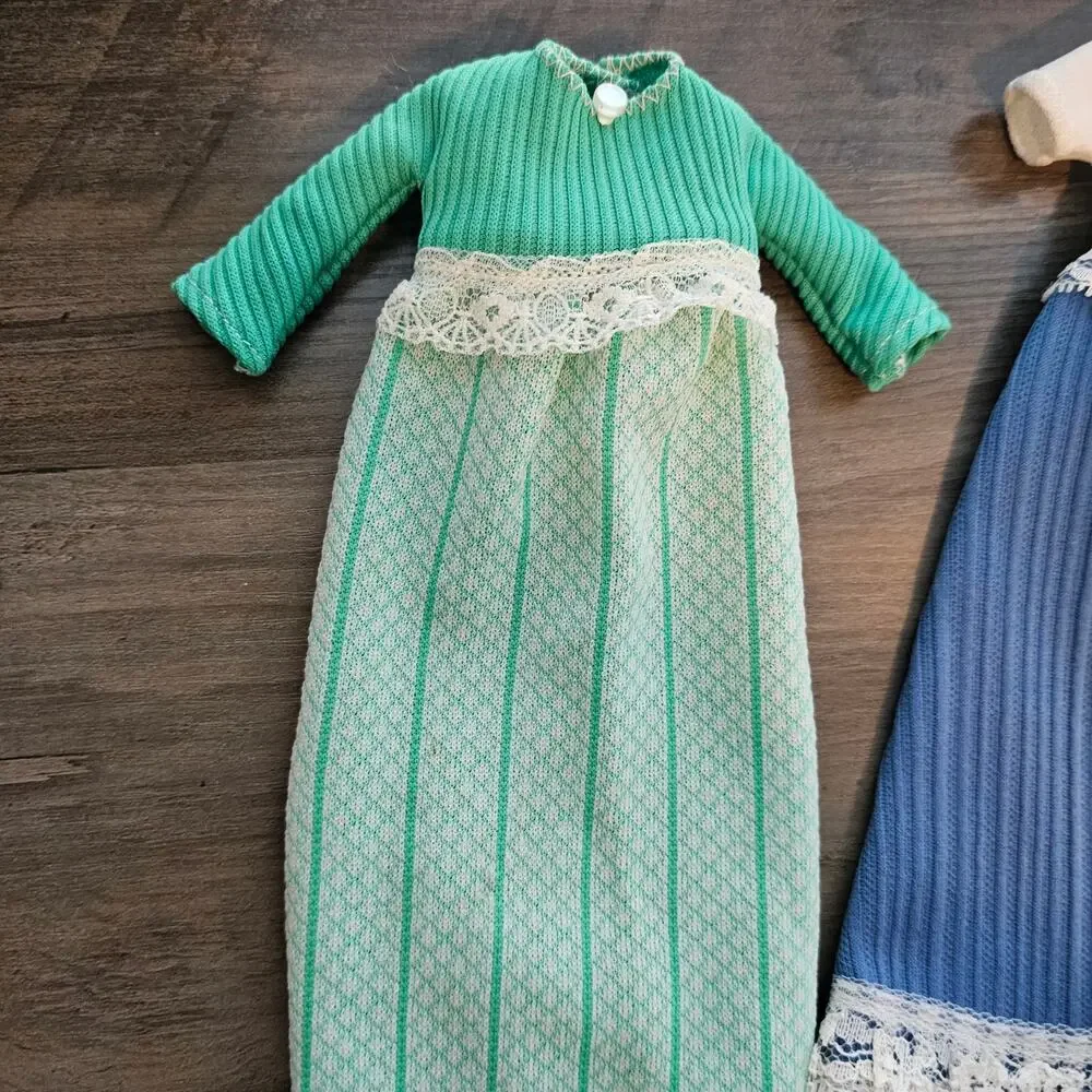 Vintage Barbie Handmade Dress Outfit Bundle 70s Retro Doll Clothes Mod Preppy